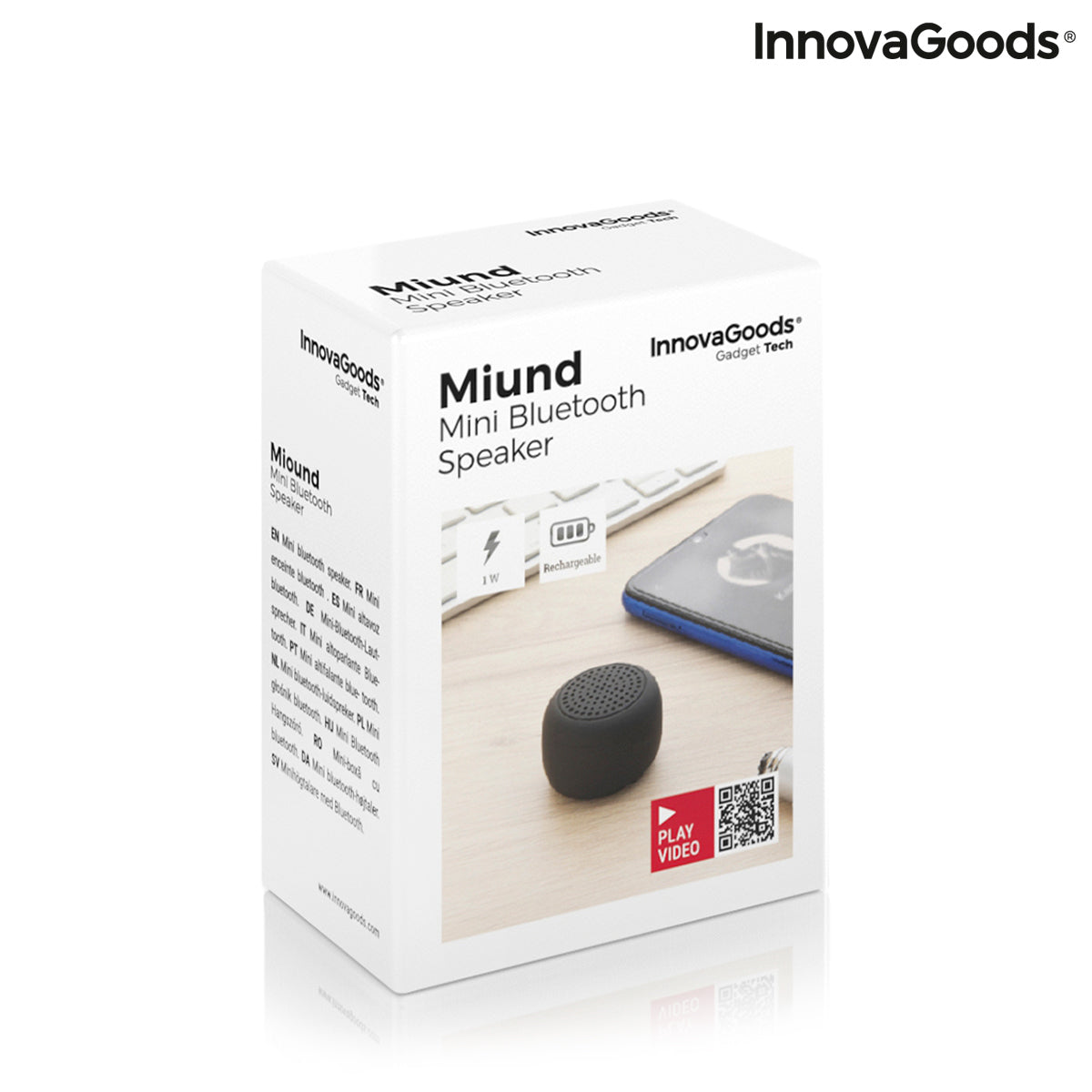 Rechargeable Portable Wireless Mini Speaker Miund InnovaGoods