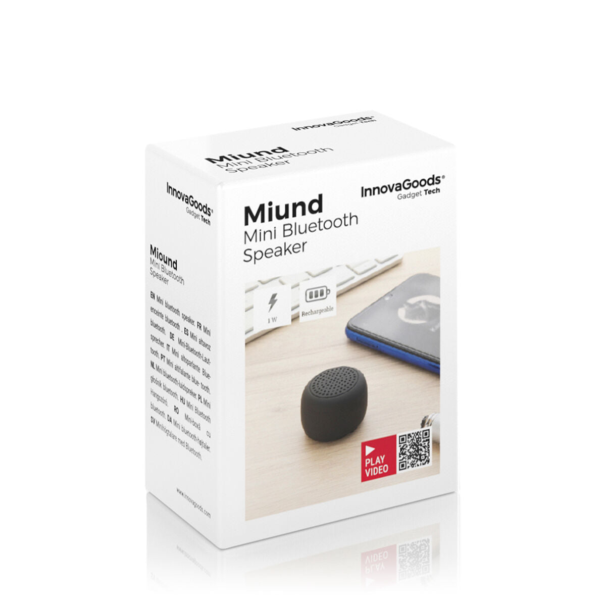 Rechargeable Portable Wireless Mini Speaker Miund InnovaGoods